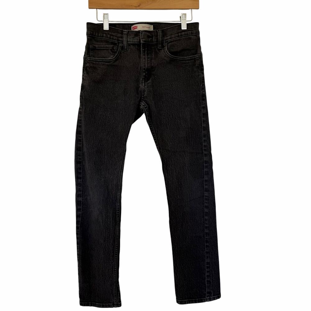 Levis 511 Slim Black Jeans Sz 16 Reg Boys